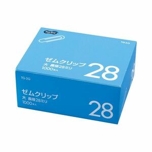 【新品】(まとめ) TANOSEE ゼムクリップ 大 28mm シルバー 業務用パック 1箱（1000本） 【×30セット】