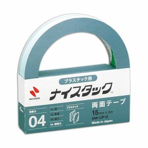 【新品】(まとめ) ニチバン ナイスタック 両面テープ 超強力プラスチック用 大巻 15mm×2m NW-UP15 1巻 【×30セット】