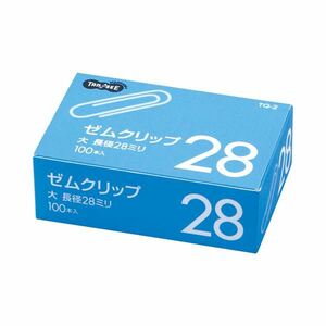 【新品】(まとめ) TANOSEE ゼムクリップ 大 28mm シルバー 1箱（100本） 【×300セット】