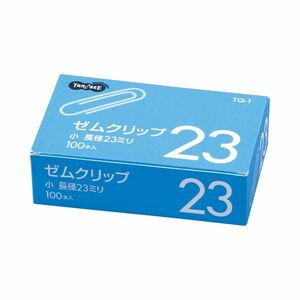 【新品】(まとめ) TANOSEE ゼムクリップ 小 23mm シルバー 1箱（100本） 【×300セット】
