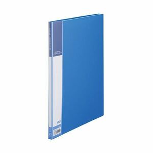 【新品】(まとめ) TANOSEE書類が入れやすいクリヤーファイル「ヨコカラ」 A4タテ 40ポケット 背幅11mm ブルー 1冊 【×30セット】