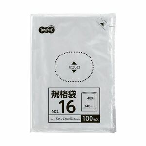 【新品】(まとめ) TANOSEE 規格袋 16号0.02×340×480mm 1パック（100枚） 【×30セット】