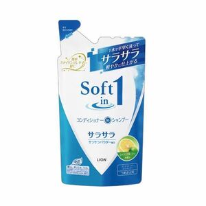 【新品】(まとめ) ライオン ソフトインワン コンディショナーインシャンプー サラサラ つめかえ用 380ml 1個 【×30セット】