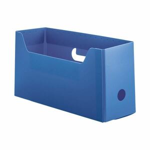 【新品】（まとめ）TANOSEE PP製ボックスファイル（組み立て式）A4ヨコ ショートサイズ ブルー 1セット（10個）【×2セット】