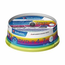 【新品】（まとめ）バーベイタム データ用DVD-R4.7GB 1-16倍速 ホワイトワイドプリンタブル スピンドルケース DHR47JP25V1 1パ_画像1