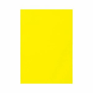 【新品】(まとめ) TANOSEE 色画用紙 八つ切 レモン 1パック（10枚） 【×50セット】