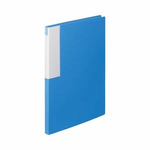 【新品】(まとめ) TANOSEE クリヤーブック（クリアブック） A4タテ 24ポケット 背幅17mm ブルー 1冊 【×30セット】