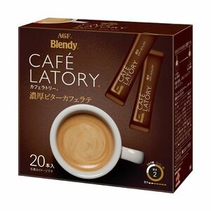 【新品】（まとめ）味の素AGF ブレンディ カフェラトリースティック 濃厚ビターカフェラテ 1箱（20本）【×10セット】