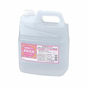 【新品】（まとめ）熊野油脂 柔軟剤入り 液体洗剤 4L 1本【×10セット】