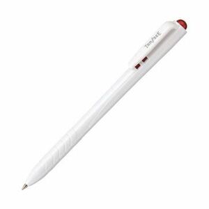 【新品】（まとめ）TANOSEE ノック式油性ボールペン0.7mm 赤（軸色：白）1パック（10本）【×50セット】