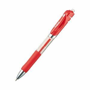 【新品】（まとめ）TANOSEE ノック式ゲルインクボールペン 0.5mm 赤 1本【×50セット】