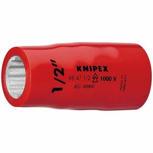 【新品】KNIPEX（クニペックス）9847-7／8 （1／2SQ） 絶縁ソケット 1000V