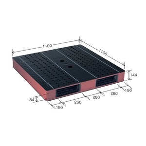 【新品】カラープラスチックパレット/物流資材 【1100×1100mm ブラック/ブラウン】 両面使用 HB-R2・1111SC 自動倉庫対応 岐阜プ