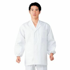【新品】workfriend 男子調理用白衣綿100%長袖 SKG310 Mサイズ