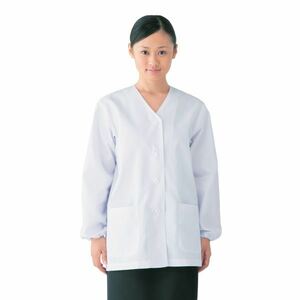 【新品】workfriend 調理用白衣女子衿無長袖 SKA330 4Lサイズ
