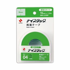 【新品】（まとめ） ニチバン ナイスタック 両面テープ超強力タイプ 小巻 15mm×1.2m NW-U15SF 1巻 【×10セット】