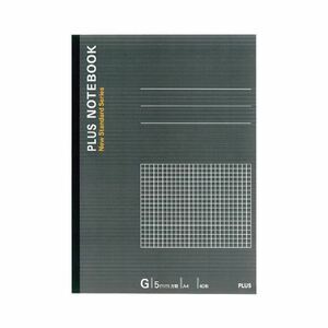 【新品】（まとめ） プラス ノートブック A4G罫5mm方眼 40枚 グレー NO-204GS 1冊 【×30セット】