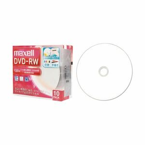 【新品】（まとめ）マクセル 録画用DVD-RW 120分1-2倍速 ホワイトワイドプリンタブル 5mmスリムケース DW120WPA.10S 1パック