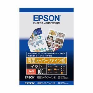 【新品】（まとめ）エプソン 両面スーパーファイン紙 A4KA4100SFD 1冊(100枚) 【×3セット】