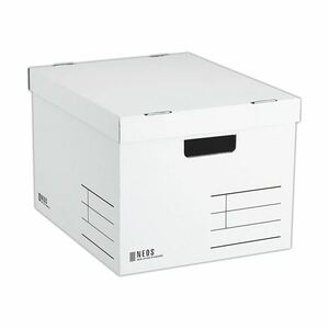 【新品】コクヨ 収納ボックス（NEOS）Lサイズ フタ付き ホワイト A4-NELB-W 1セット（10個）