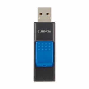 【新品】（まとめ）RiDATA ラベル付USBメモリー16GB ブラック/ブルー RDA-ID50U016GBK/BL 1個【×3セット】