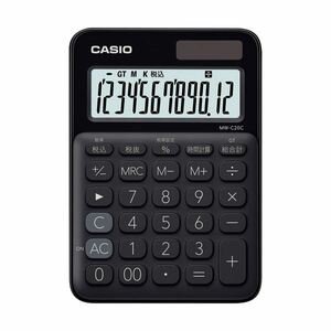 [ new goods ]( summarize ) Casio colorful calculator Mini Just type 12 column black MW-C20C-BK-N 1 pcs [×5 set ]