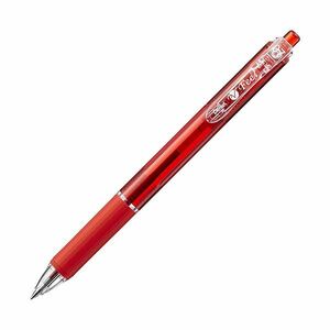 【新品】（まとめ） ぺんてる 油性ボールペン ビクーニャフィール 0.7mm 赤 BXB-117B 1セット（10本） 【×5セット】