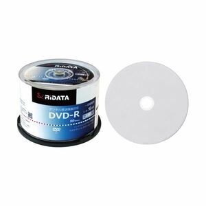 【新品】（まとめ）RiDATA 録画用DVD-R 120分1-16倍速 ホワイトワイドプリンタブル スピンドルケース D-RCP16X.PW50RD