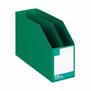 【新品】（まとめ）ライオン事務器 ボックスファイル 板紙製A4ヨコ 背幅105mm 緑 B-880E 1冊 【×5セット】