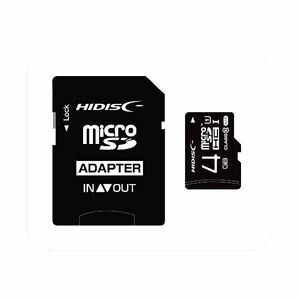 【新品】（まとめ）ハイディスク microSDHCカード4GB class10 UHS-I対応 SD変換アダプター付き HDMCSDH4GCL10UI