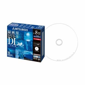 【新品】（まとめ）三菱ケミカルメディア 録画用DVD-RDL 215分 2-8倍速 ホワイトワイドプリンタブル 5mmスリムケース VHR21HDSP