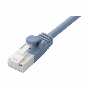 【新品】（まとめ）エレコムツメ折れ防止やわらかLANケーブル Cat6A準拠 ブルー 0.5m LD-GPAYT/BU05 1本【×5セット】