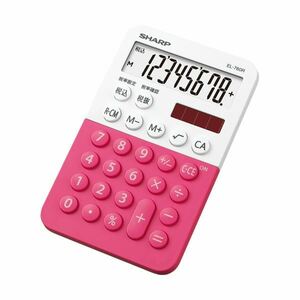 【新品】（まとめ）シャープ カラー・デザイン電卓 8桁ミニミニナイスサイズ ピンク系 EL-760R-PX 1台【×5セット】