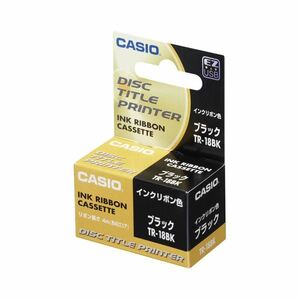 【新品】カシオ CASIO DISCタイトルプリンター インクリボンカセット ブラック TR-18BK 1個 【×10セット】