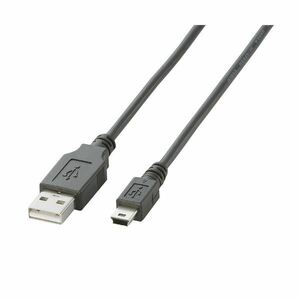 【新品】（まとめ）エレコム USB2.0ケーブル(A)オス-mini(B)オス ブラック 0.5m U2C-M05BK 1本【×10セット】