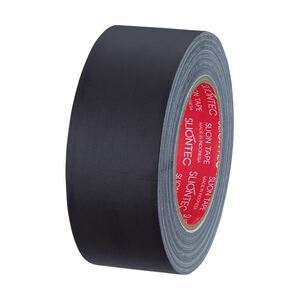 【新品】(まとめ) スリオンテック 布粘着テープ マットクロス 50mm×25m 黒 334542クロ 1巻 【×10セット】