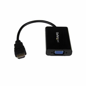 【新品】(まとめ）StarTechHDMI-VGA変換アダプタコンバータ オーディオ対応 HDMI-アナログRGB変換コネクタ 1920×1080 H