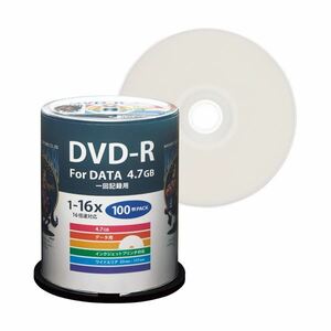 【新品】(まとめ) ハイディスク データ用DVD-R4.7GB 1-16倍速 ホワイトワイドプリンタブル スピンドルケース HDDR47JNP1001