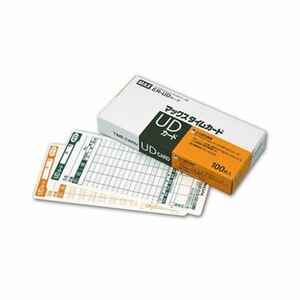 【新品】(まとめ) マックス タイムレコーダ用カード ER-UDカード ER90199 1パック(100枚) 【×10セット】