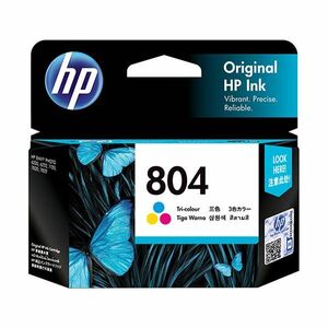 【新品】（まとめ）HP HP804 インクカートリッジカラー T6N09AA 1個 【×3セット】