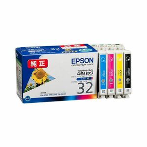 【新品】（まとめ） エプソン EPSON インクカートリッジ 4色パック IC4CL32 1箱（4個：各色1個） 【×3セット】