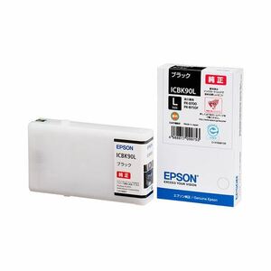 【新品】（まとめ） エプソン EPSON インクカートリッジ ブラック Lサイズ ICBK90L 1個 【×3セット】