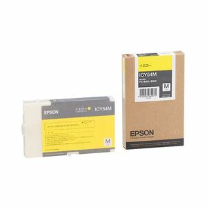 【新品】（まとめ） エプソン EPSON インクカートリッジ イエロー Mサイズ ICY54M 1個 【×3セット】