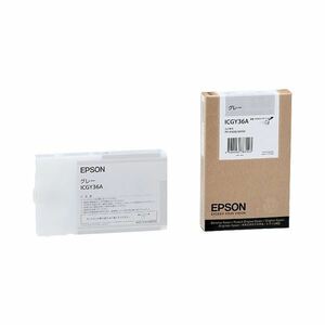 【新品】（まとめ） エプソン EPSON PX-P／K3インクカートリッジ グレー 110ml ICGY36A 1個 【×6セット】
