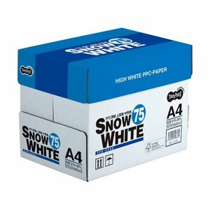【新品】（まとめ） TANOSEE PPC用紙 SNOW WHITE 75 A4 1箱（2500枚：500枚×5冊） 【×10セット】