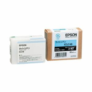 【新品】（まとめ） エプソン EPSON PX-P／K3インクカートリッジ ライトシアン 80ml ICLC48 1個 【×6セット】