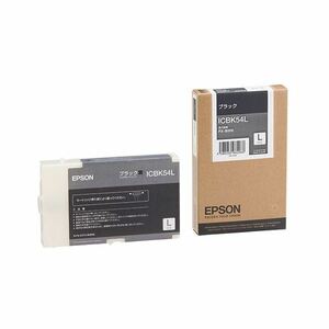 【新品】（まとめ） エプソン EPSON インクカートリッジ ブラック Lサイズ ICBK54L 1個 【×3セット】