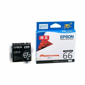 【新品】（まとめ） エプソン EPSON インクカートリッジ フォトブラック ICBK66 1個 【×3セット】