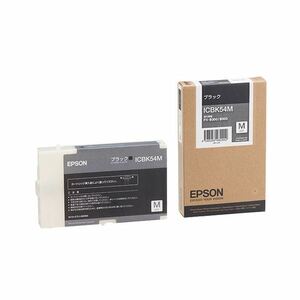 【新品】（まとめ） エプソン EPSON インクカートリッジ ブラック Mサイズ ICBK54M 1個 【×3セット】