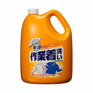 【新品】(まとめ) 花王 液体ビック 作業着洗い 業務用 4.5kg 1本 【×2セット】